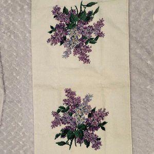 Lavender Flower Bath Towelsset Of 3 Nwot